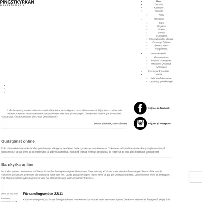 Pingst Örnsköldsvik Online startsida 2021