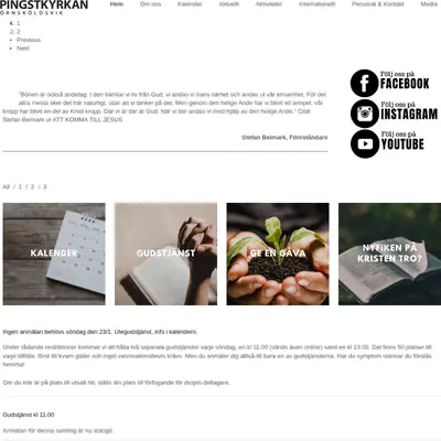Pingst Örnsköldsvik Online startsida 2022
