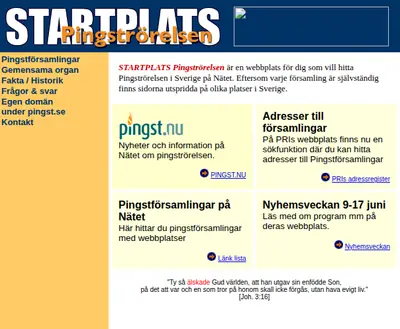 www.pingst.se startsida 2002