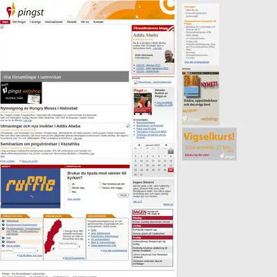 www.pingst.se startsida 2012