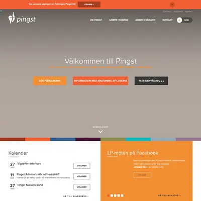 www.pingst.se startsida 2021