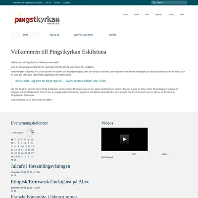 Pingstkyrkan Eskilstuna, pingsteskilstuna.se startsida 2015