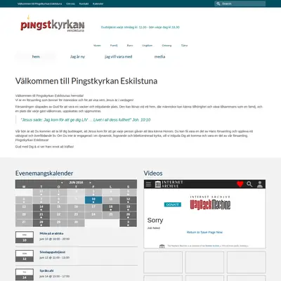 Pingstkyrkan Eskilstuna, pingsteskilstuna.se startsida 2016