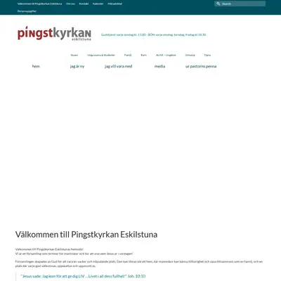 Pingstkyrkan Eskilstuna, pingsteskilstuna.se startsida 2019