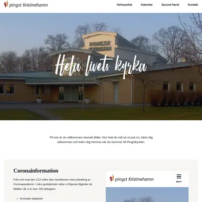 Pingstkyrkan Kristinehamn startsida 2021
