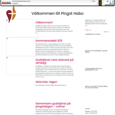 Nyhetsbrev från Pingstkyrkan i Habo startsida 2020