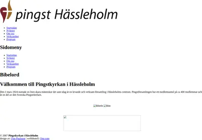 Radio Pingstkyrkan, Hässleholm startsida 2010