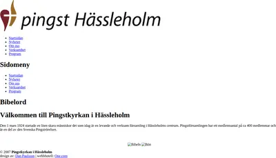 Radio Pingstkyrkan, Hässleholm startsida 2011