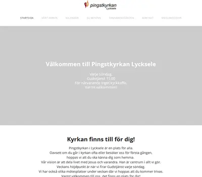 Pingstkyrkan Lycksele startsida 2022