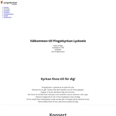 Pingstkyrkan Lycksele startsida 2023