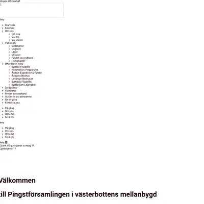Gudstjänst från Pingst Mellanbygden startsida 2021