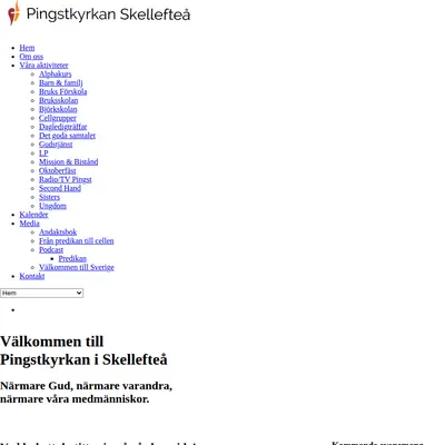 Pingstkyrkan Skellefteå startsida 2017