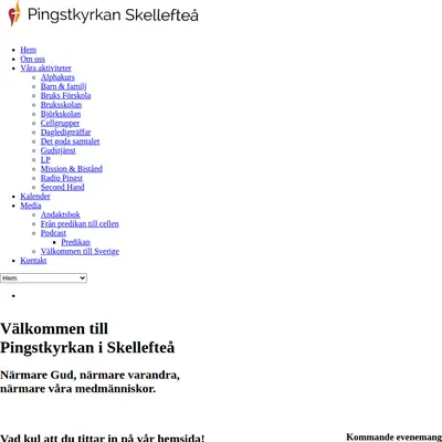 Pingstkyrkan Skellefteå startsida 2018