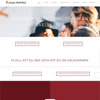 Pingstkyrkan Skellefteå startsida 2022
