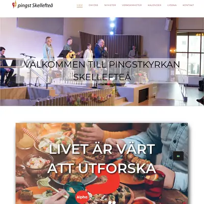 Pingstkyrkan Skellefteå startsida 2025