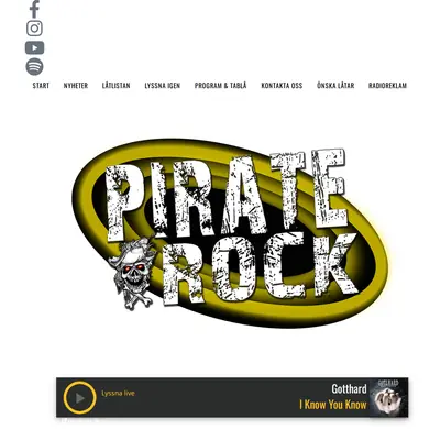 Pirate Rock 90,7 startsida 2020