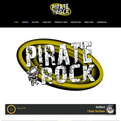 Pirate Rock 90,7 startsida 2021