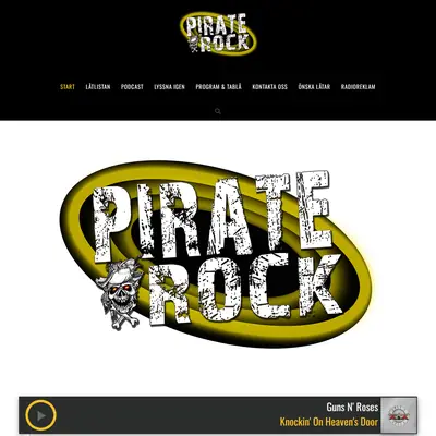 Pirate Rock 90,7 startsida 2024