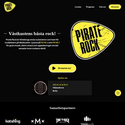 Pirate Rock 90,7 startsida 2026