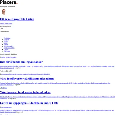 www.placera.se startsida 2015