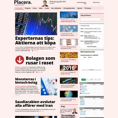 www.placera.se startsida 2016