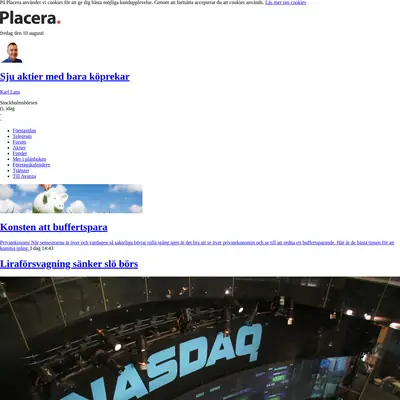 www.placera.se startsida 2018
