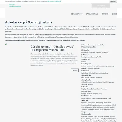 Placeringsinfo.se startsida 2020