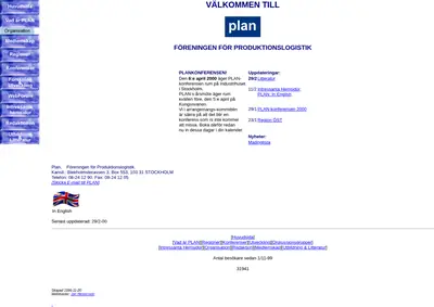 Plan startsida 2000