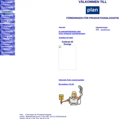 Plan startsida 2002