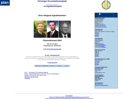 Plan startsida 2004