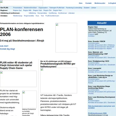 Plan startsida 2006