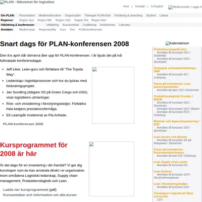 Plan startsida 2008