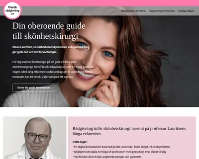 Plastikradgivning.se startsida 2025