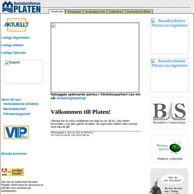 Vi i Platen startsida 2005