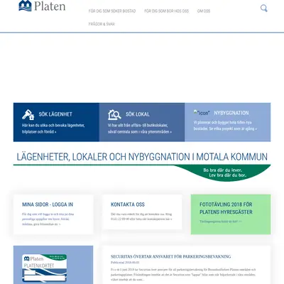 Vi i Platen startsida 2018