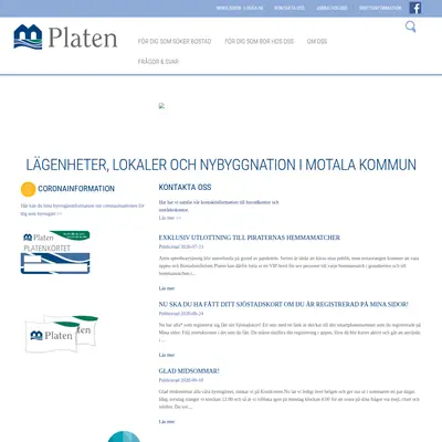 Vi i Platen startsida 2020