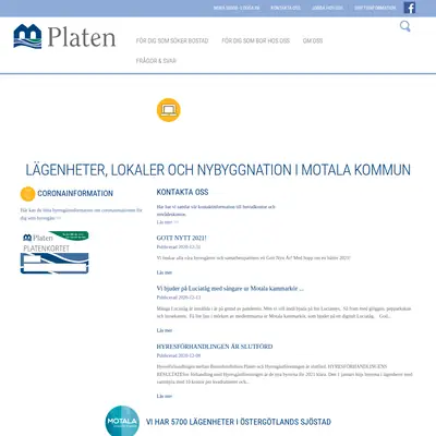 Vi i Platen startsida 2021