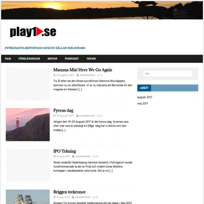 play1.se startsida 2018