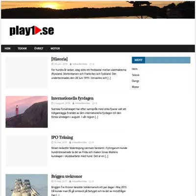 play1.se startsida 2019