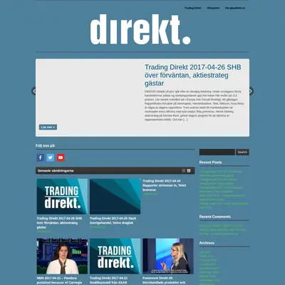 Playdirekt.se startsida 2017
