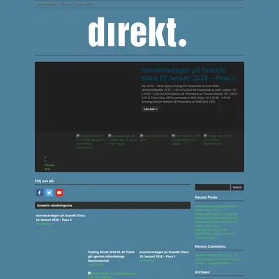 Playdirekt.se startsida 2018