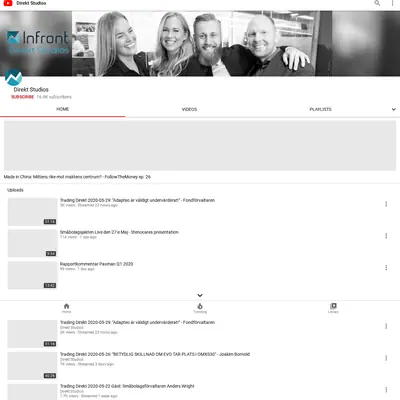 Playdirekt.se startsida 2020
