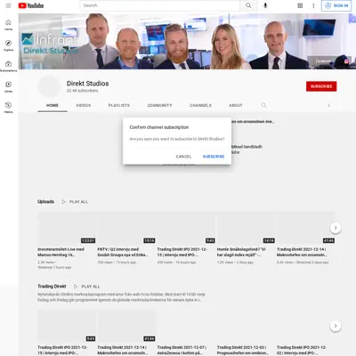 Playdirekt.se startsida 2021