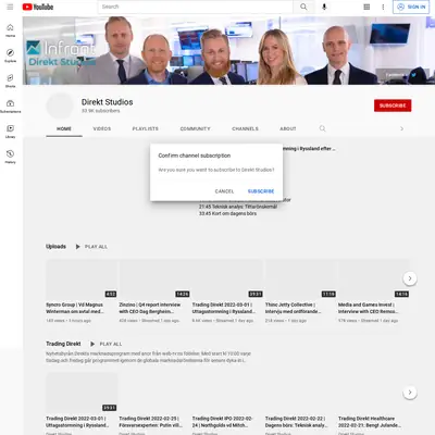 Playdirekt.se startsida 2022