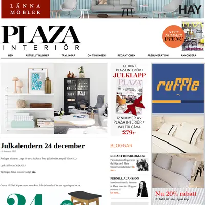 www.plazainterior.se startsida 2014