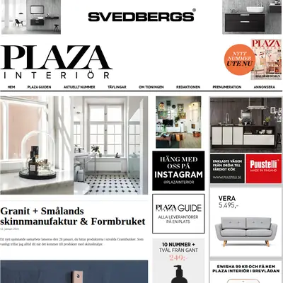 www.plazainterior.se startsida 2016
