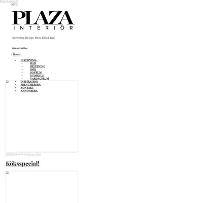 www.plazainterior.se startsida 2017