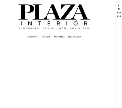 www.plazainterior.se startsida 2022