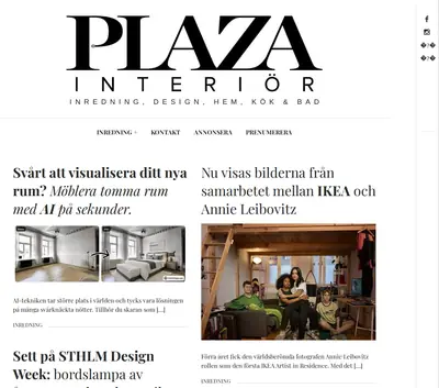 www.plazainterior.se startsida 2026