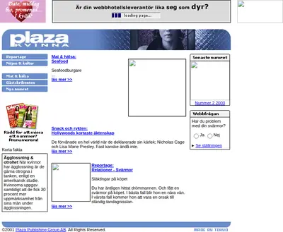 MAGNA PLAZA KVINNA startsida 2003